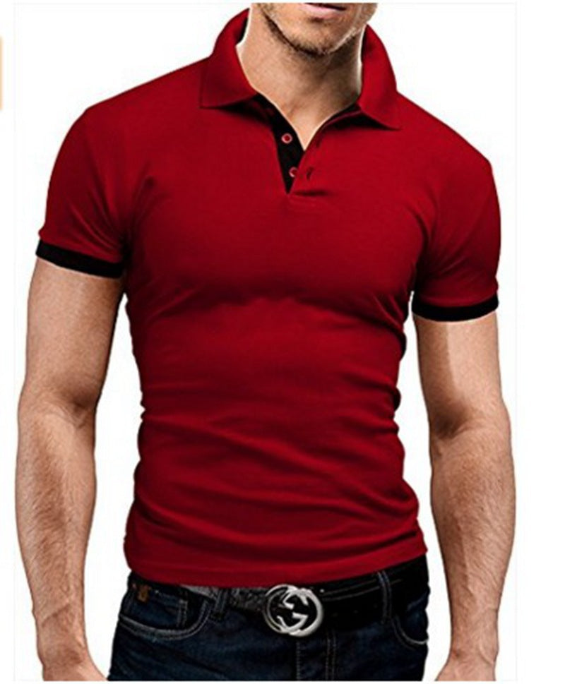 European and American men's short-sleeved top popular fashion polo shirt