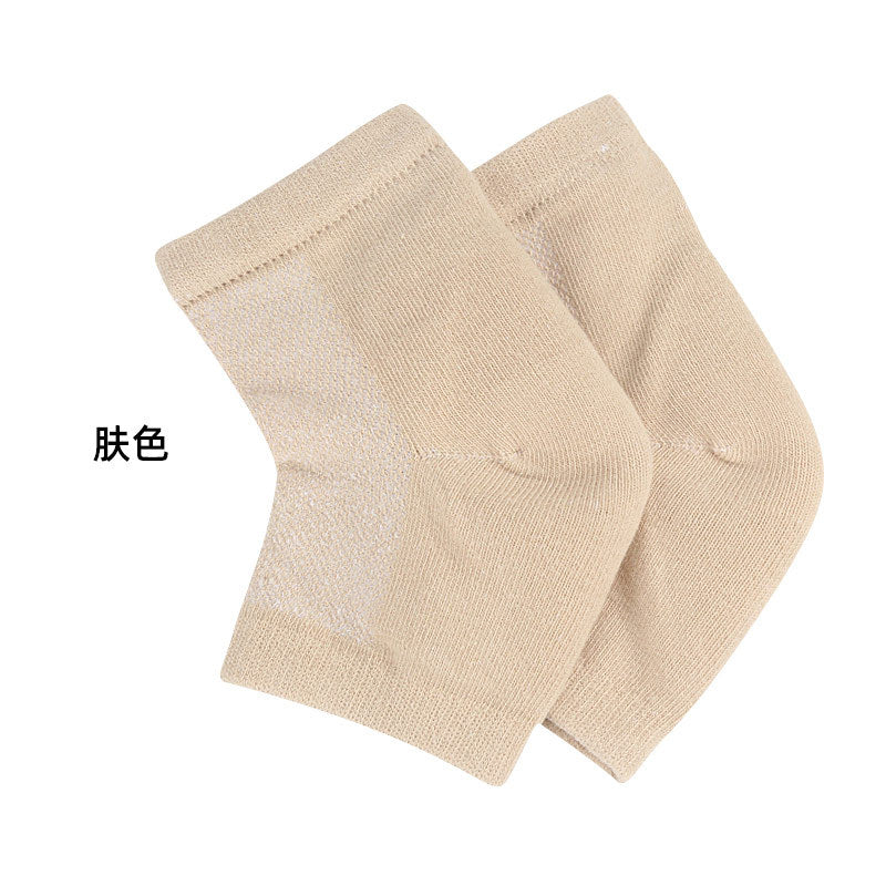 Mesh gel anti-drying heel socks heel protection socks moisturizing men's and women's rear socks breathable sweat-absorbing