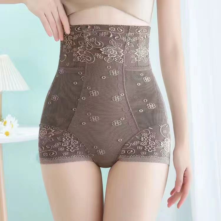 Europe and the United States new high waist lace pocket belly pants women's postpartum belly lift hip lift waist body sculpting body pants