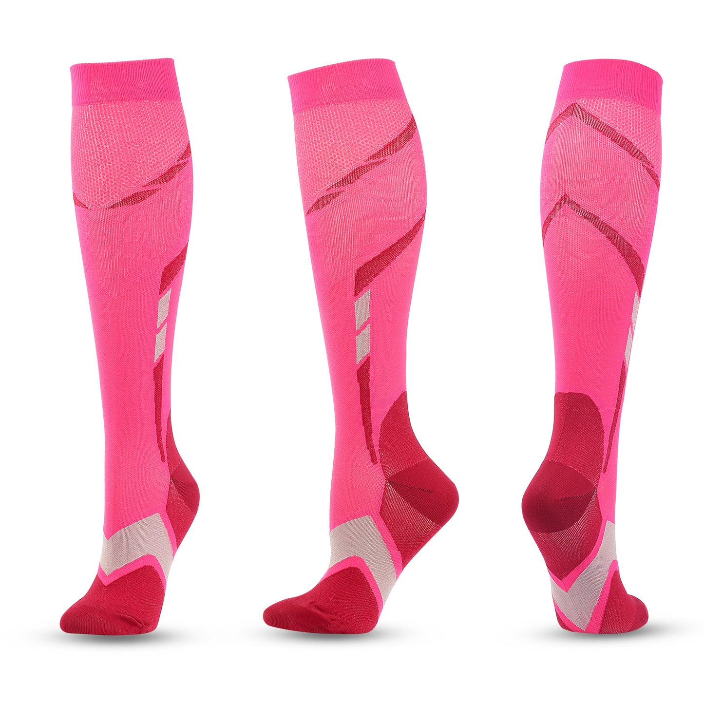 New men's and women's sports compression socks multicolor outdoor running long tube compression socks