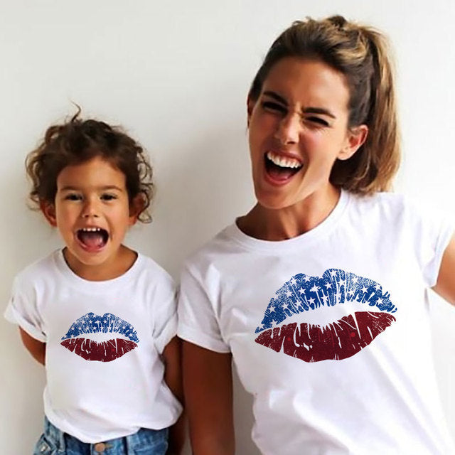 European and American family accessory clothing mom baby mom and me t-shirt