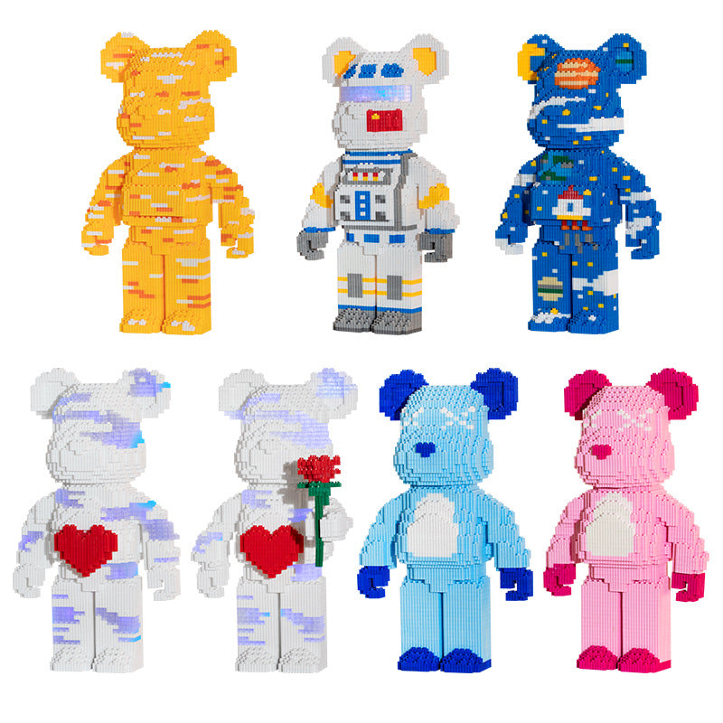 Hi color spell series building blocks toy violent bear series