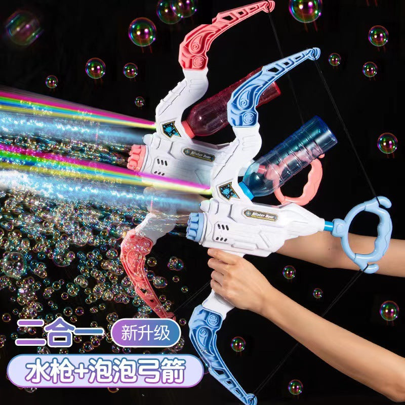 Bow and Arrow Water Gun Bubble Machine Net Red Popular Children's Handheld Bubble Toys Outdoor Toys