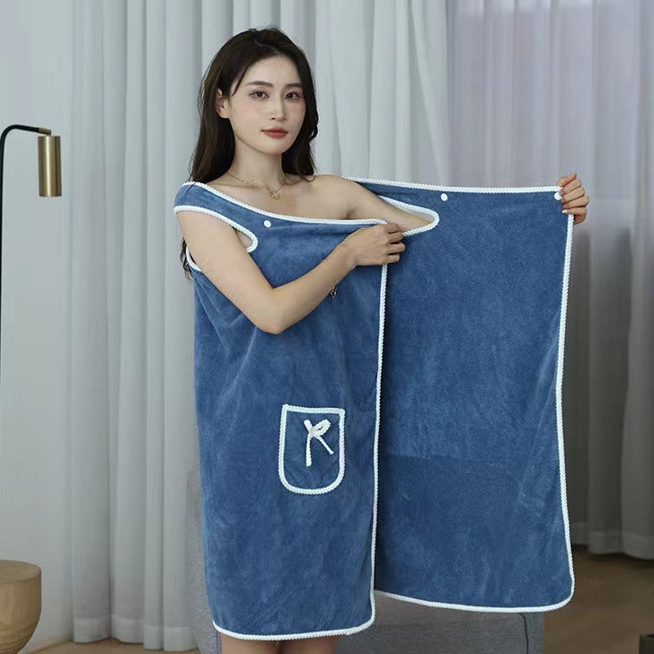Coral fleece variety bath skirt than pure cotton thicker and stronger absorbent wrapping bath towel adult wrap chest wearable bath towel