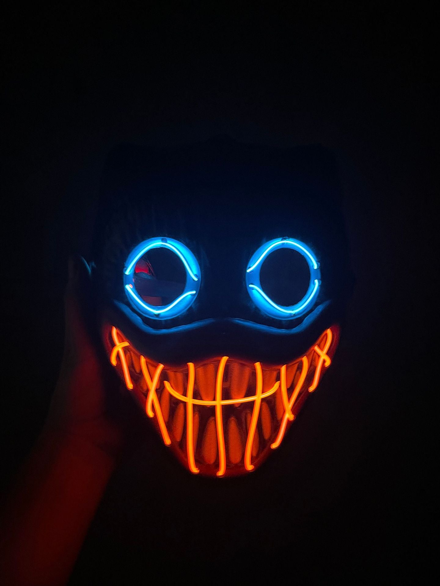 Cross-border new product luminous mask Poppy children poppy Poppy cool mask cyberpunk Halloween mask