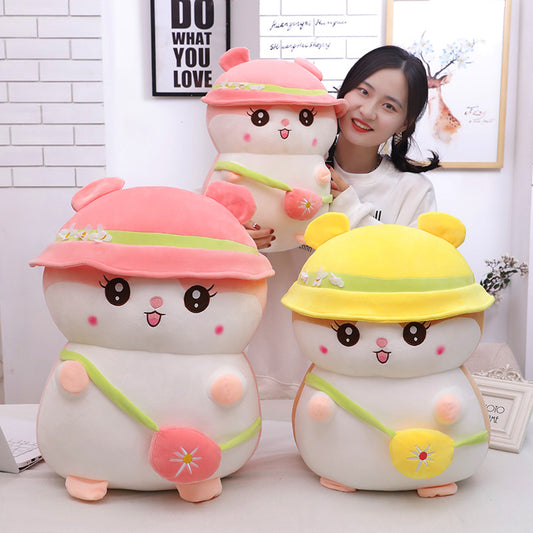 Cute Hamster Plush Toy Creative Doll Ragdoll Girls Sleeping Bed Super Soft Pillow Children's Gift