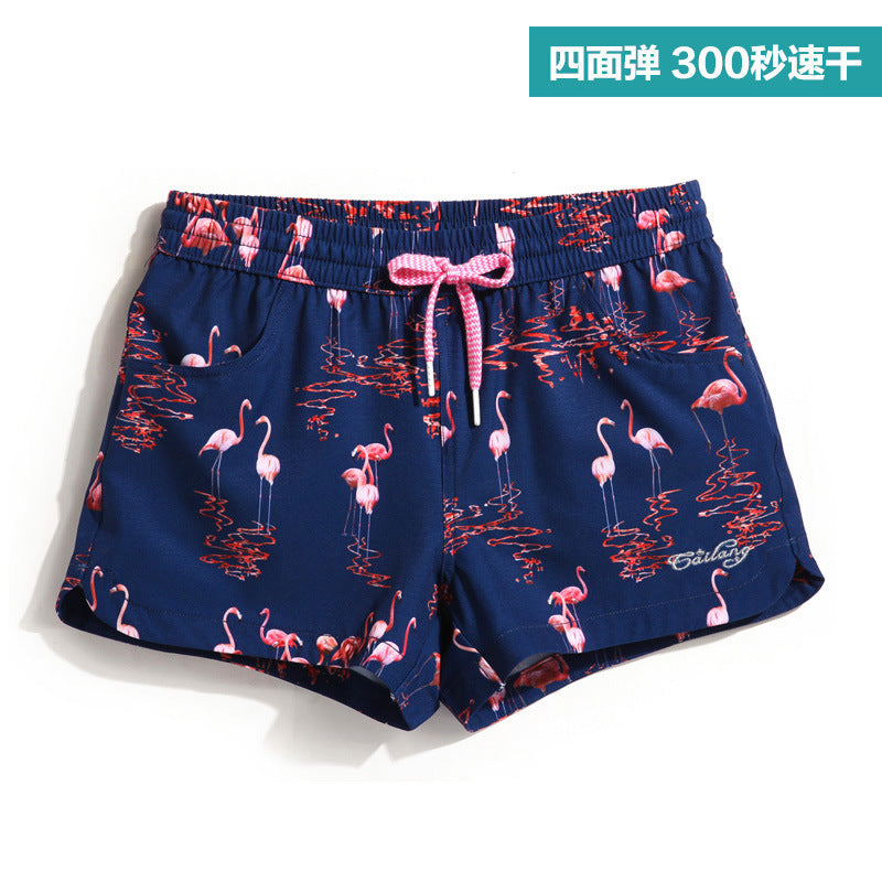 Seaside vacation couple beach pants tide men quick-drying loose large size boxer swimming trunks women beach swimming shorts