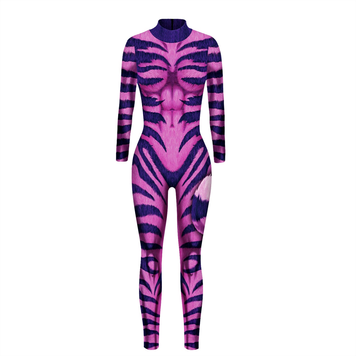 Skeleton 3D digital printing Halloween cosplay costumes women's tight-fitting long-sleeved jumpsuit