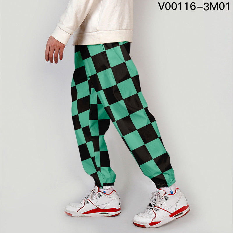 Cross-border men's clothing trend digital printing casual footwear overalls