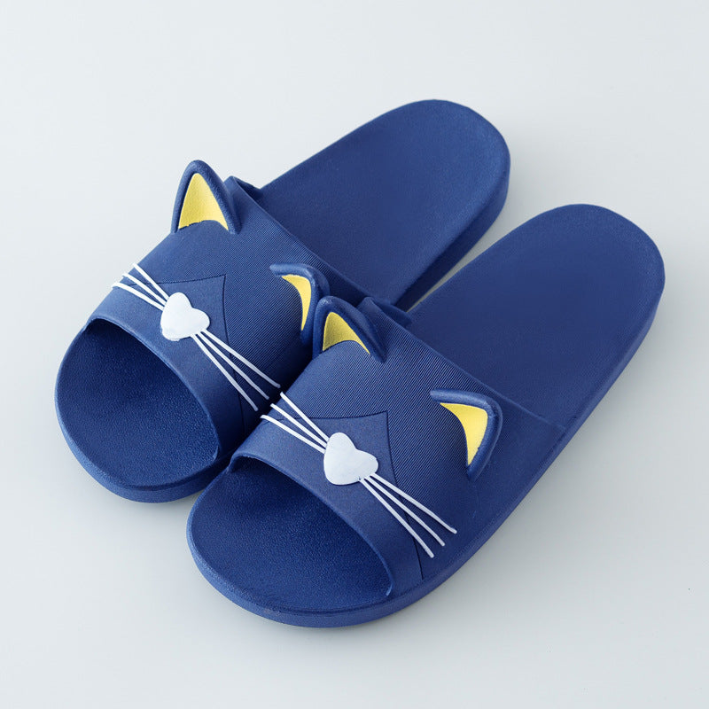 Cute sandals and slippers for women's summer children's non-slip indoor bathroom couples soft bottom household slippers