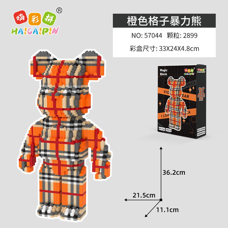 Hi color spell series building blocks toy violent bear series