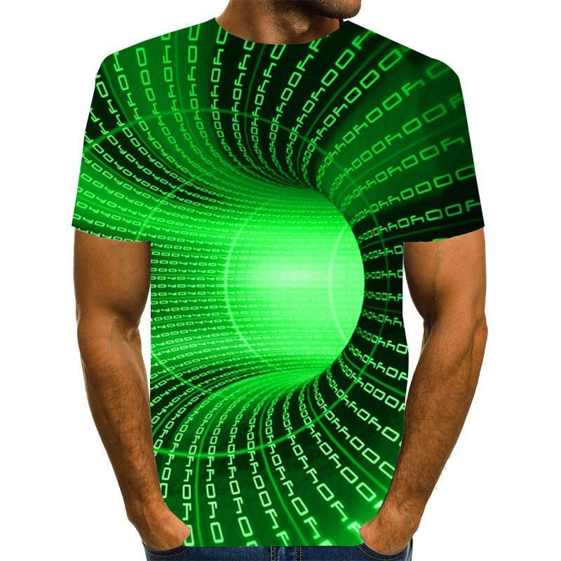 European and American new creative music art 3d digital printing short-sleeved T-shirt