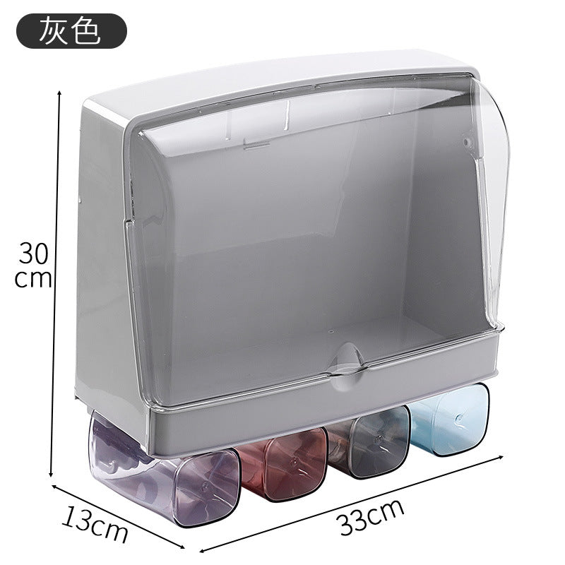 Cosmetic storage box hanging wall-mounted toilet hole-free dust-proof bathroom toilet skin care product rack