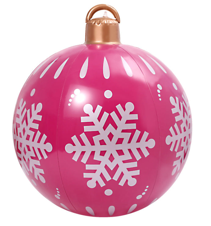 60cm christmas decoration balloon outdoor fun printing pvc inflatable toy ball crafts