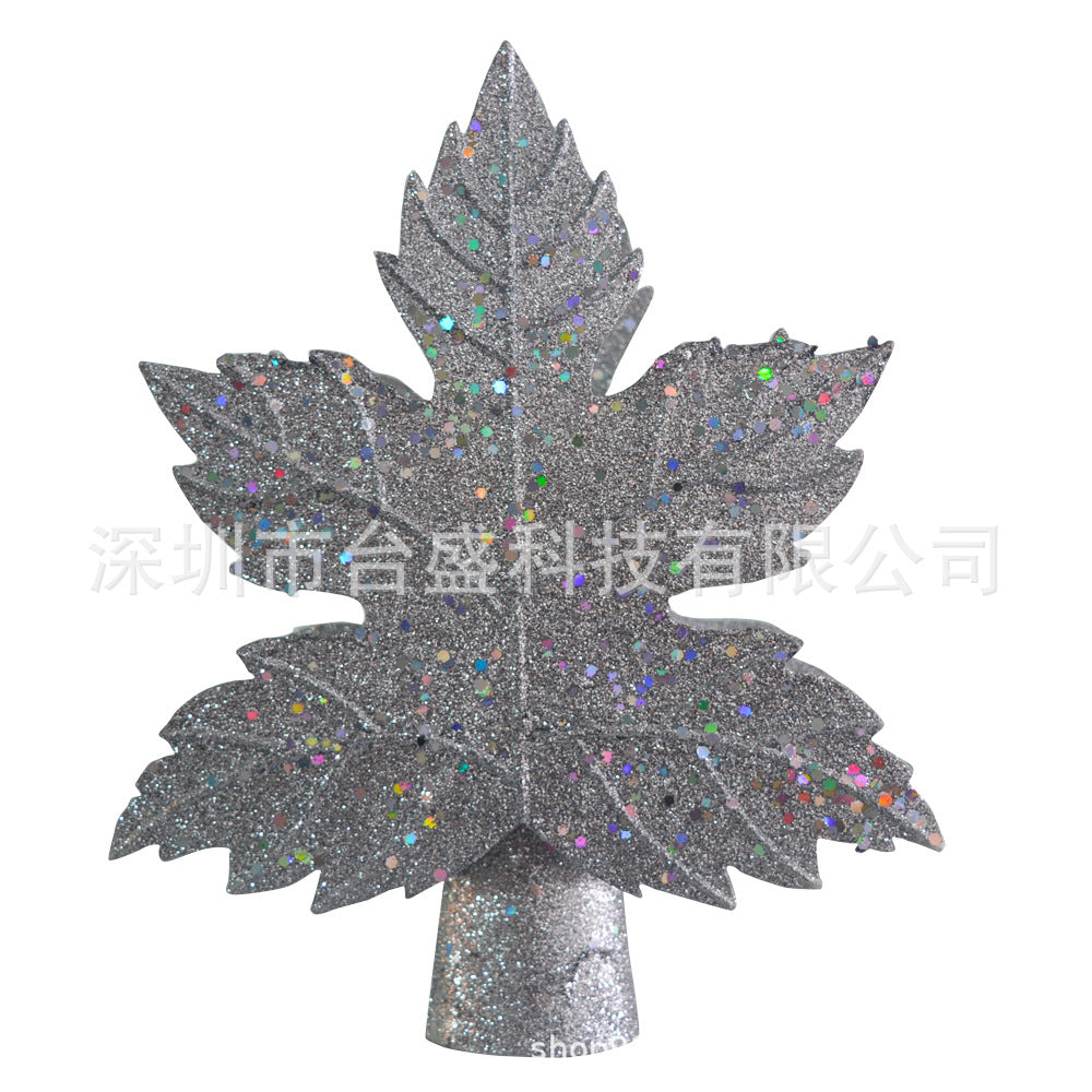New Christmas tree leaf projection lamp blizzard Christmas tree top light LED tree top star projection lamp
