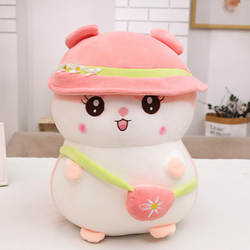 Cute Hamster Plush Toy Creative Doll Ragdoll Girls Sleeping Bed Super Soft Pillow Children's Gift