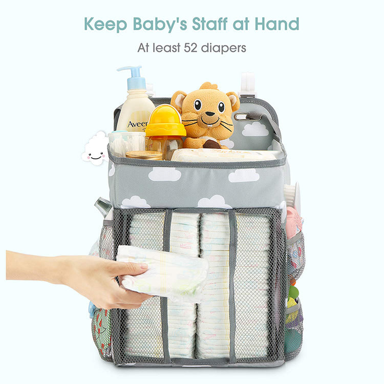 Oxford cloth baby bedside hanging bag diapers clothes toys sundries sorting storage storage bags