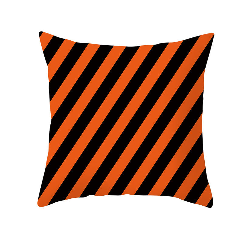 Halloween peach skin pillowcase without core cross-border sofa pillowcase square cushion cover