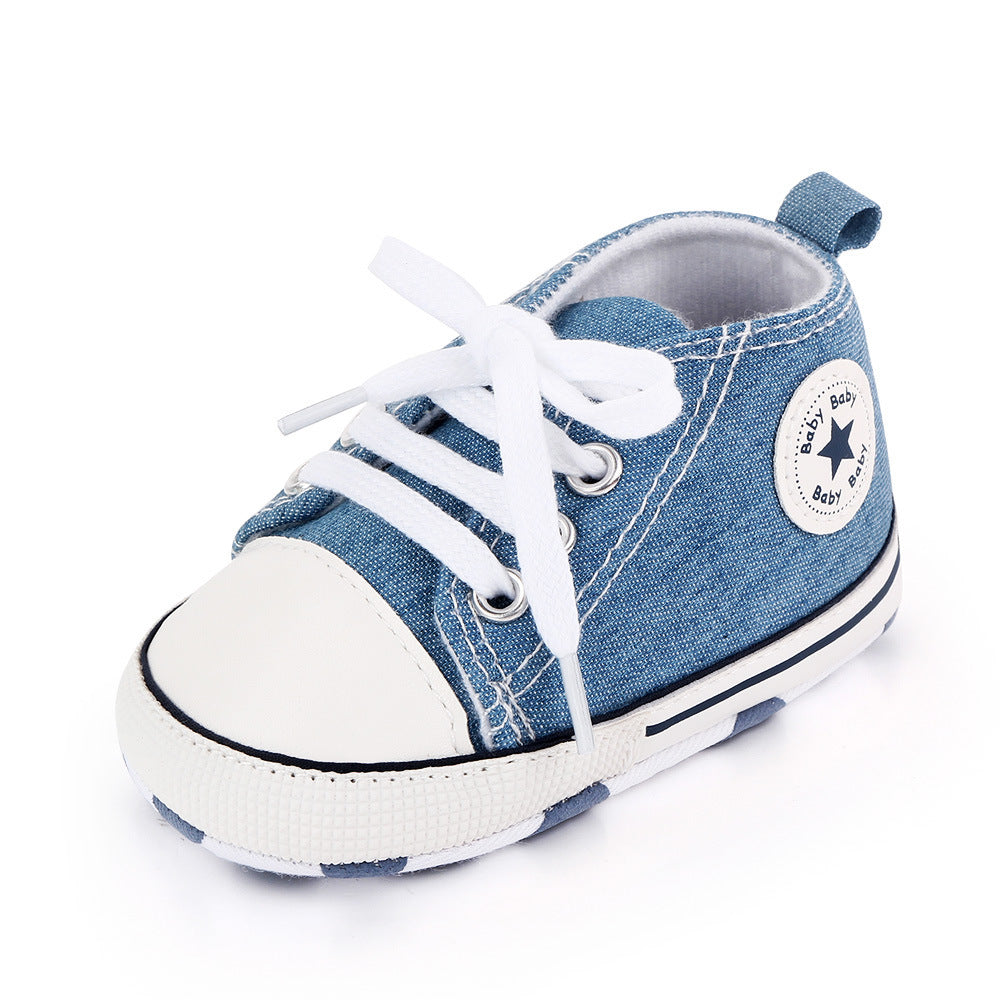 Baby shoes soft bottom star canvas toddler shoes