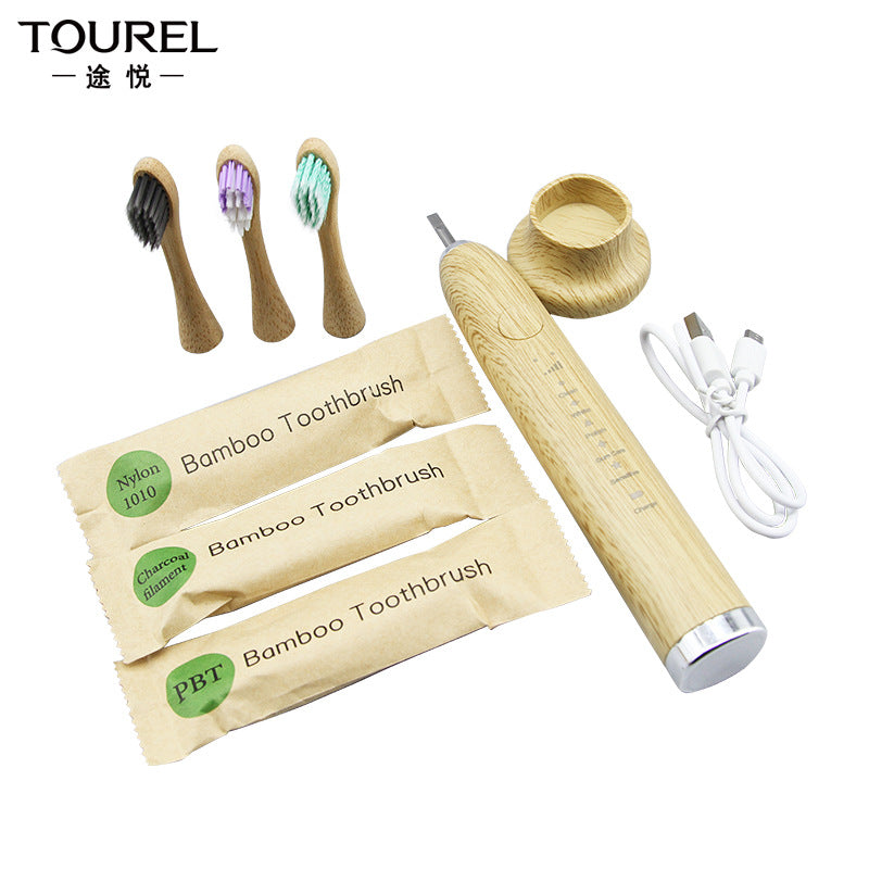 Tuyue New Chrome Plated Electric Toothbrush Adult USB Wireless Charging Toothbrush Ultrasonic Smart 5 Gear