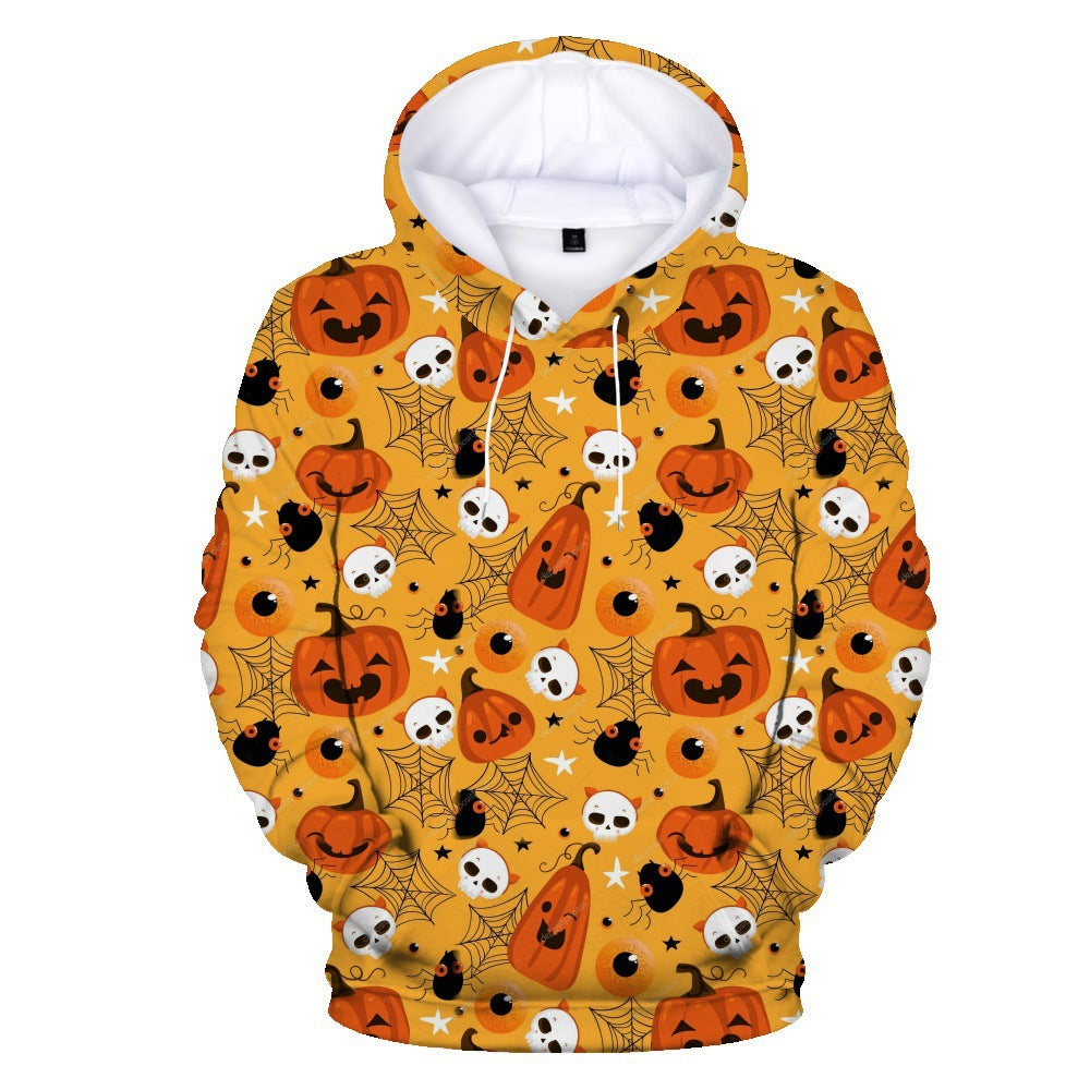 Halloween Explosion Pumpkin 3D Digital Print Clown Christmas Nightmare Series Hooded Sweater