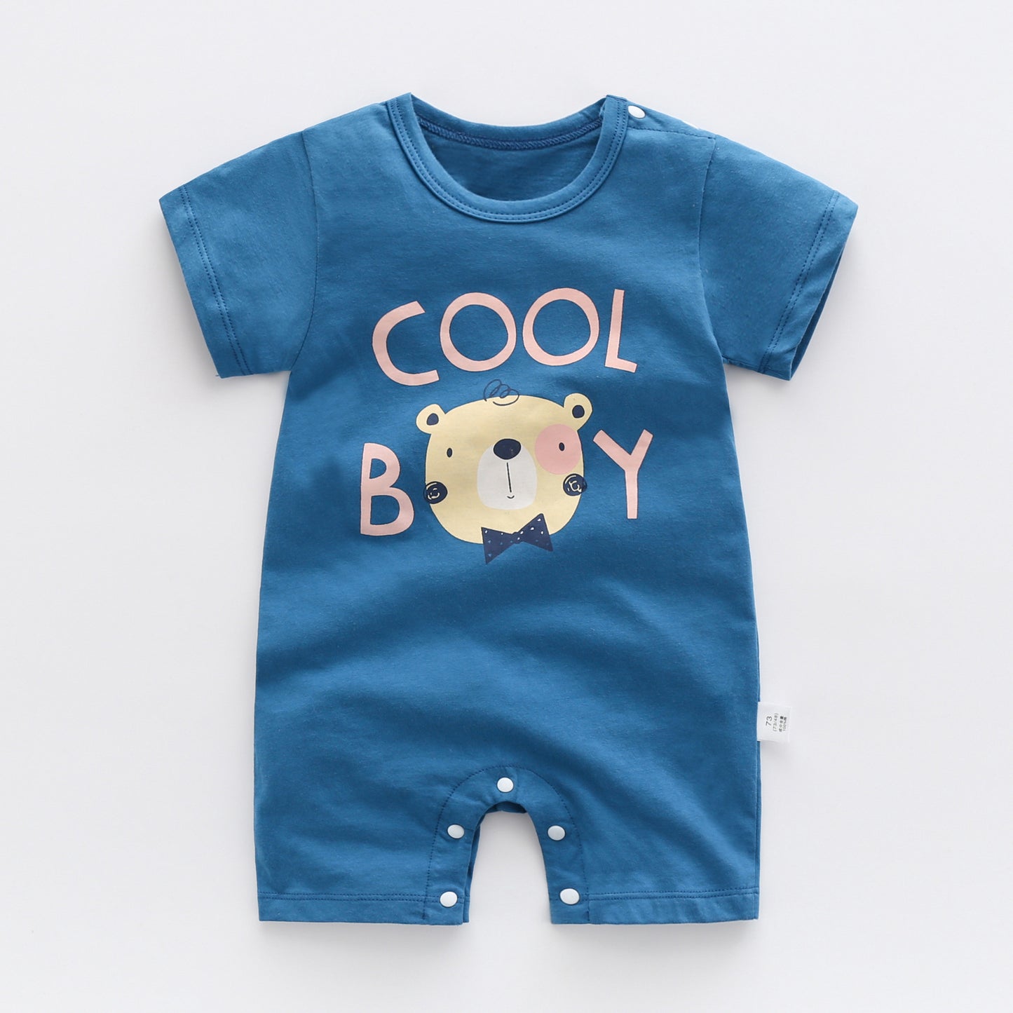 3-6 months baby one-piece female baby male summer short-sleeved romper newborn pajamas half-sleeved romper