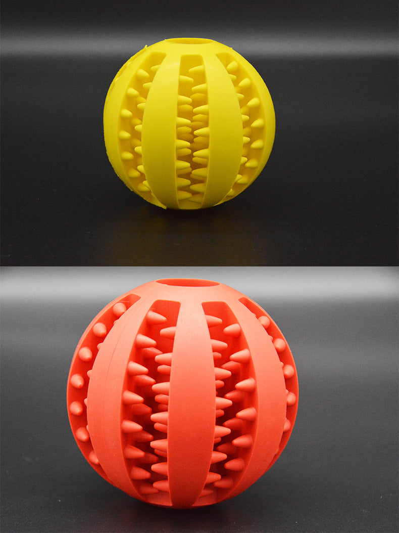 Pet missing food ball dog toy ball educational tpr resistant gnawing teeth cleaning watermelon ball molar ball