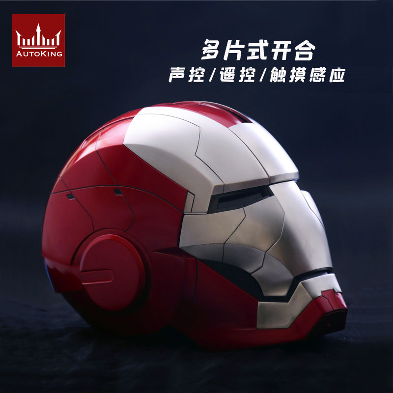 Iron Man MK5 helmet luminous electric multi-piece opening and closing Chinese and English voice control remote control toy ornaments