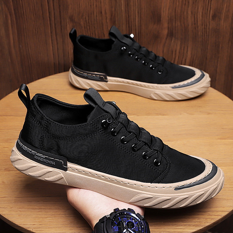 Korean style trendy ice silk casual slip-on cloth shoes