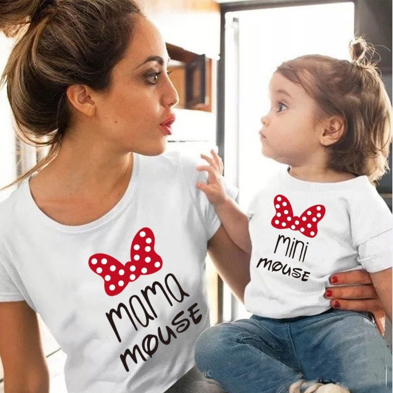 European and American family accessory clothing mom baby mom and me t-shirt