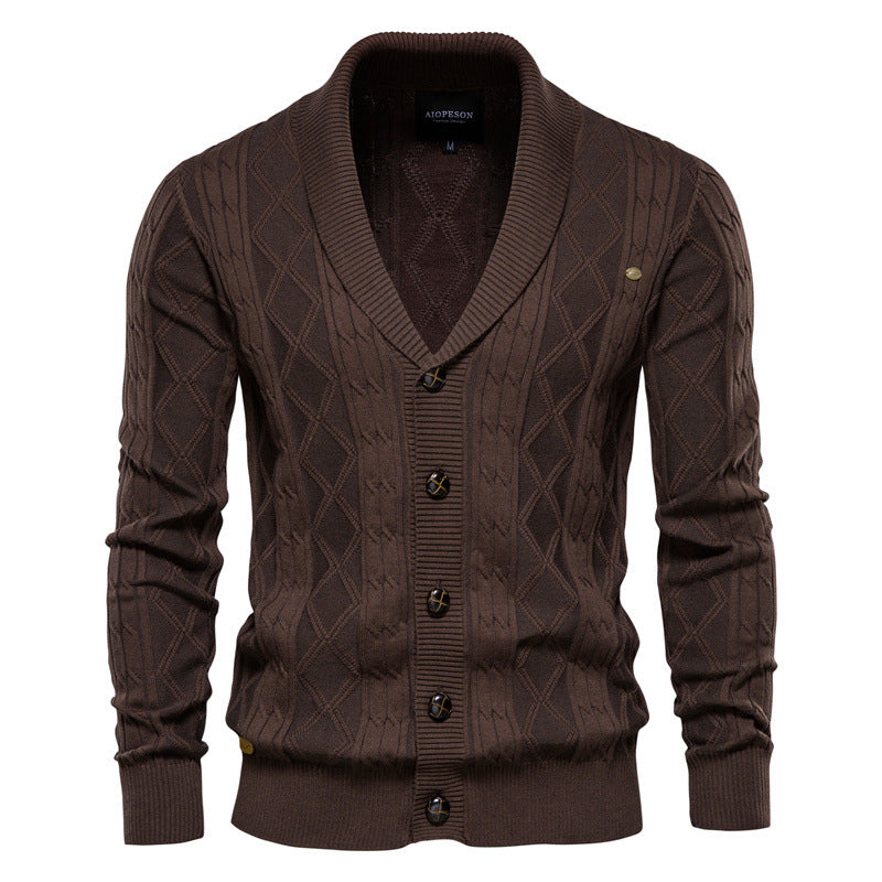 Japanese cardigan men's V-neck long-sleeved sweater jacket