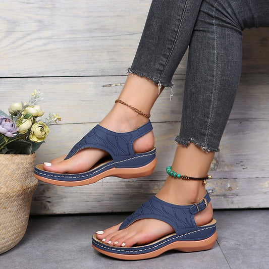 Women's shoes new Roman style one-word buckle women's sandals