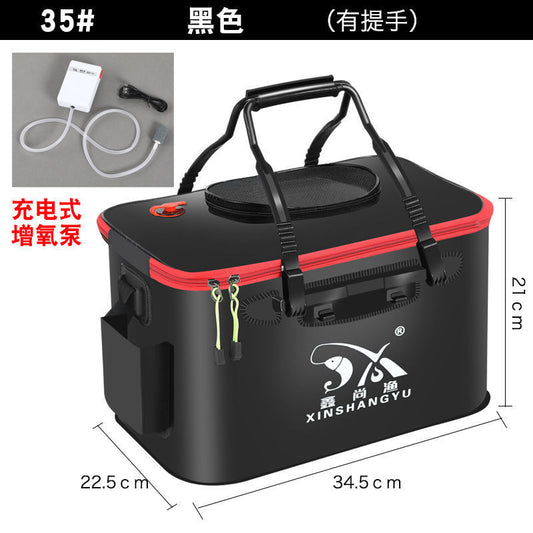 Fishing bucket, fish box, live fish bucket, fish guard bucket, eva folding fishing box, thickened bucket, fish bucket, fishing gear supplies