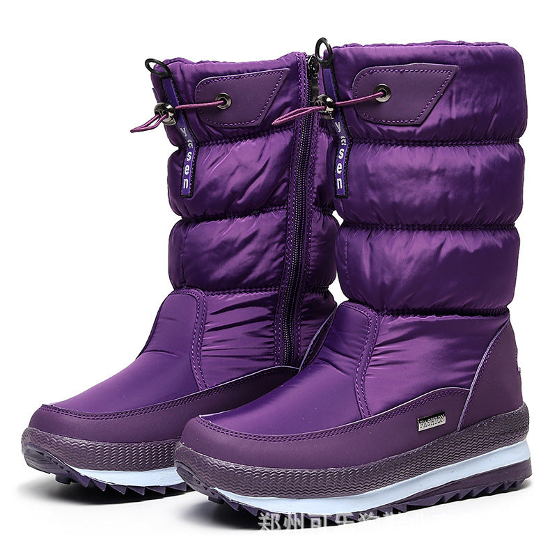 New Snow Boots Women Waterproof Thick Cotton Shoes