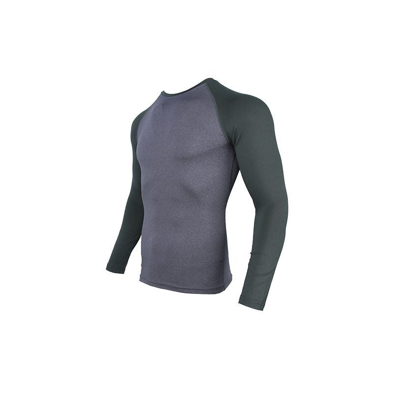 European and American running fitness men's long-sleeved quick-drying breathable long T-shirt