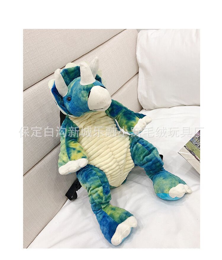 New simulation dinosaur plush toy children's backpack cartoon dinosaur bag mobile phone bag