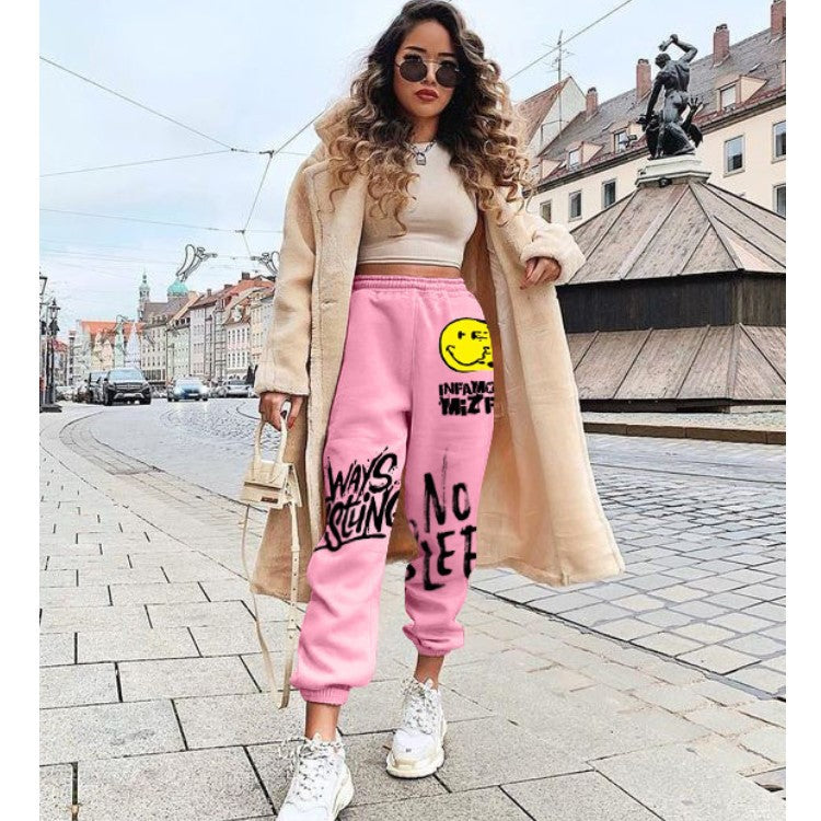 Cross-border European and American women's sweatpants thickened European and American sweatpants sweatpants