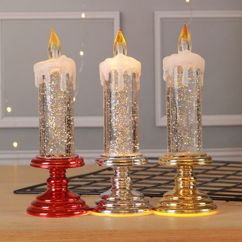 LED electronic sequin candle light creative layout New Year Christmas scene plastic props decoration Halloween