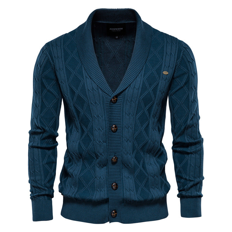 Japanese cardigan men's V-neck long-sleeved sweater jacket