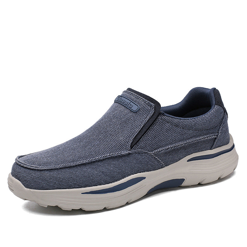 Fashion slip-on men's shoes cross-border large size canvas shoes men's breathable canvas shoes