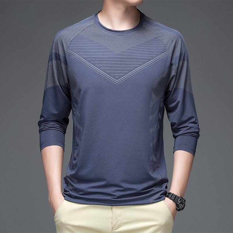 European and American breathable bottoming shirt stretch casual sports T-shirt