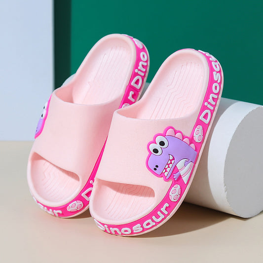 Summer New Cartoon Dinosaur Flip Flop Soft Bottom Children's Non-slip Sandals and Slippers