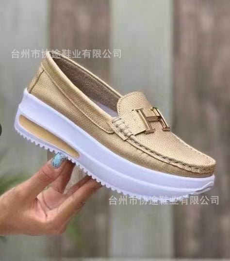 Thick bottom round head solid color women's shallow mouth women's single shoes