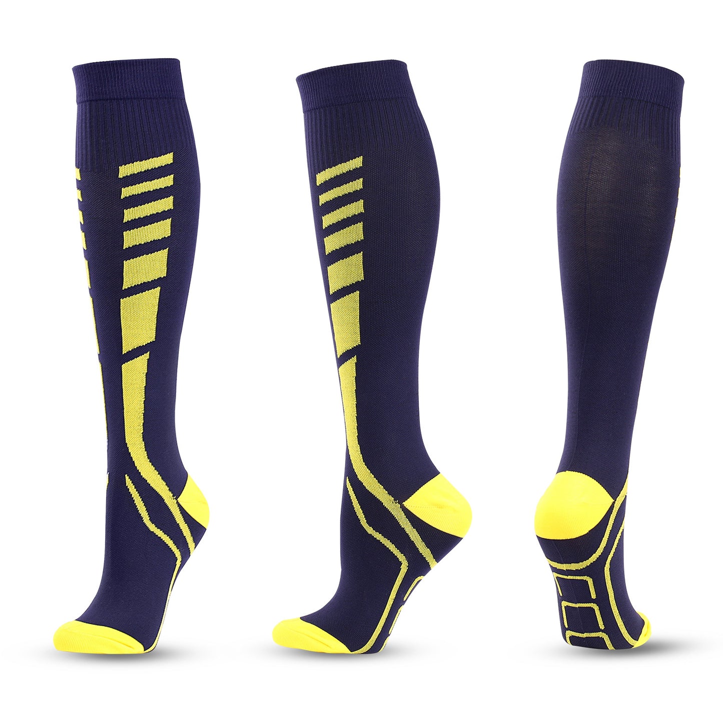 New men's and women's sports compression socks multicolor outdoor running long tube compression socks