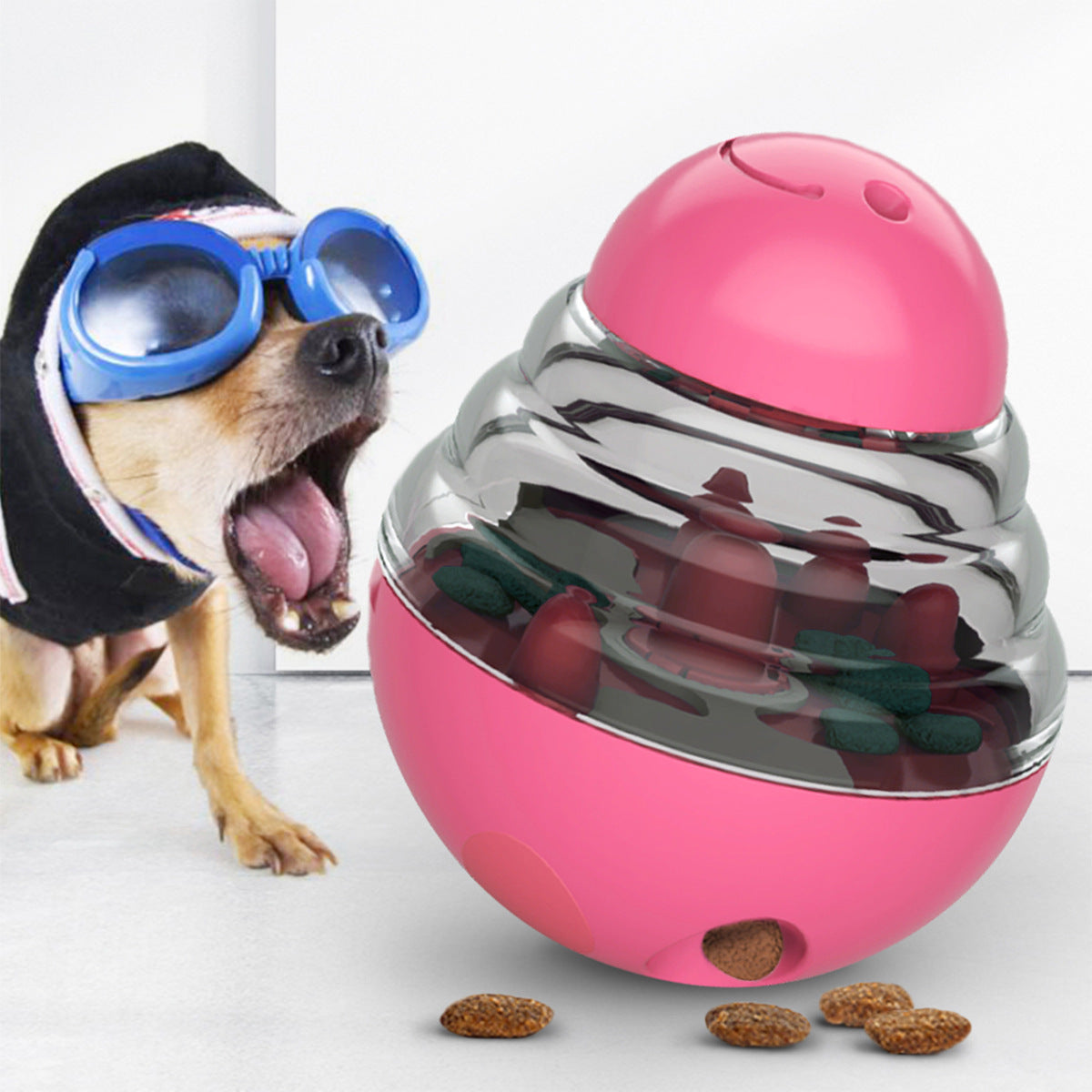 Food leaker tumbler ball balance car dog toy