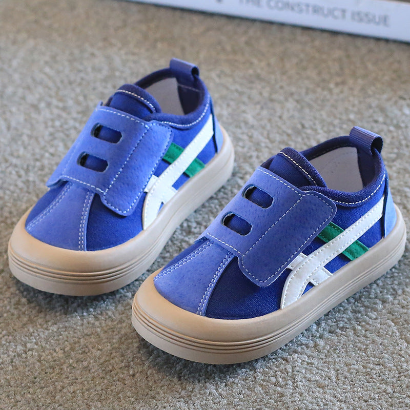 European and American Children's Canvas Shoes Boys Girls Skateboard Shoes Kindergarten Baby Shoes Soft Sole Sneakers