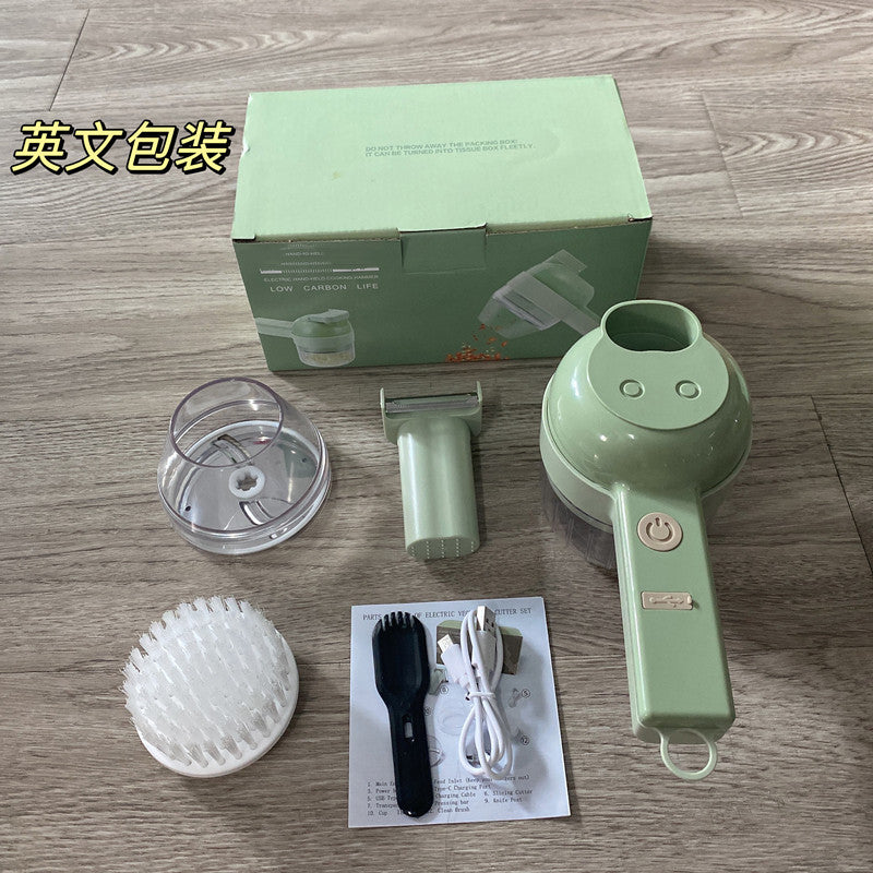 Gatling vegetable cutter kitchen household multi-functional smashed garlic sliced onion auxiliary food automatic pressing garlic grinder