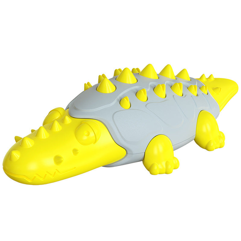 Crocodile dog toy chewing bite leaking ball dog with molar tooth cleaning stick chewing dog toothbrush pet supplies