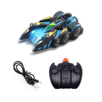 New Mini 2.4G Wall Climbing Car Remote Control Car Sound and Light Watch Remote Control Rechargeable Climbing Stunt Car Toy Car