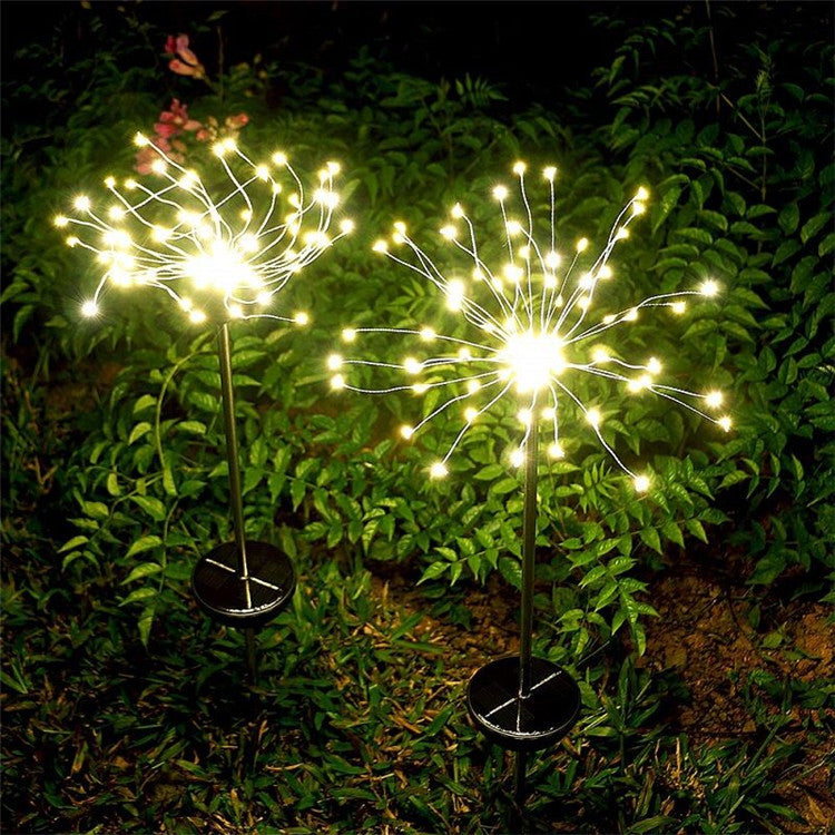 Ground-inserted firework lights Christmas outdoor LED holiday sky starry lights Lawn Christmas lights Solar string lights